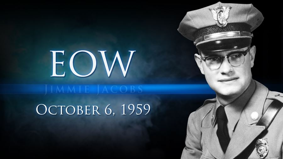 Trooper Jimmie Jacobs End of watch October 6, 1959