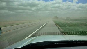 Dust Storm on road